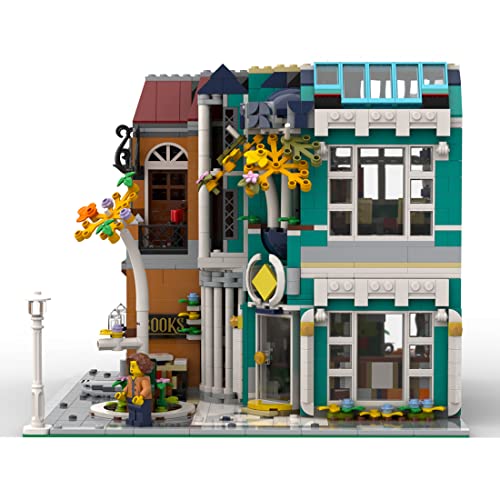 Tewerfitisme Casa modular de madera de abedul antiguo, modelo MOC-56446, 2045 bloques de construcción de construcción de casa, arquitectura, modelo compatible con Lego 10260 10270