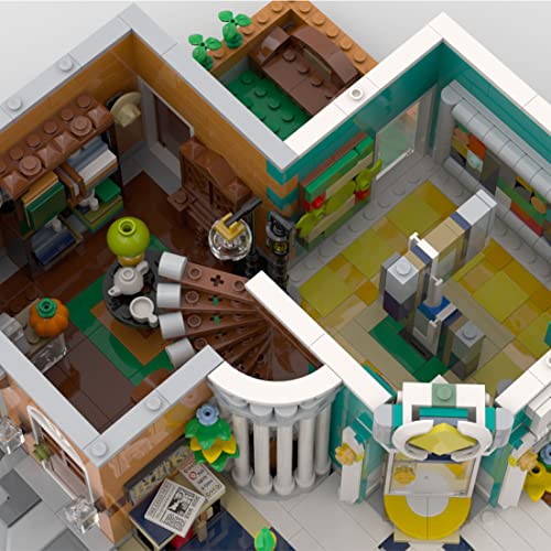 Tewerfitisme Casa modular de madera de abedul antiguo, modelo MOC-56446, 2045 bloques de construcción de construcción de casa, arquitectura, modelo compatible con Lego 10260 10270