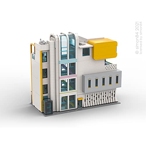 Tewerfitisme MOC-40933 - Museos de arte modular (vista de la calle, modelo 7859, bloques de construcción compatibles con Lego Creator Expert 10260 10270)