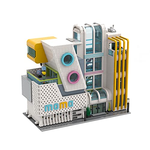 Tewerfitisme MOC-40933 - Museos de arte modular (vista de la calle, modelo 7859, bloques de construcción compatibles con Lego Creator Expert 10260 10270)