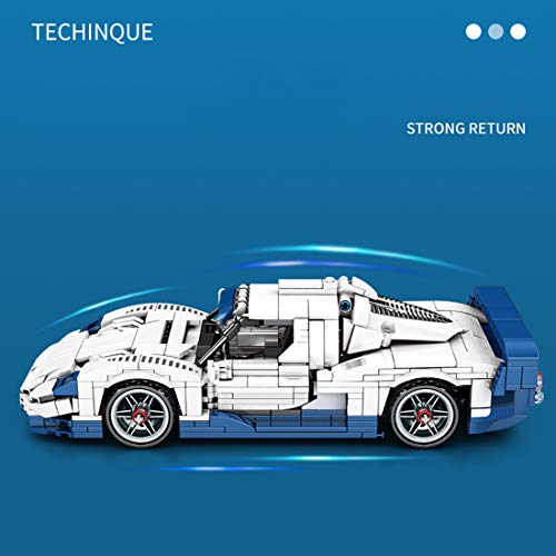 Tewerfitisme Tecnología 862 + piezas de pequeñas partículas de construcción para autocaravanas deportivas, montaje de ladrillos, juguetes DIY pequeñas partículas, compatible con Lego