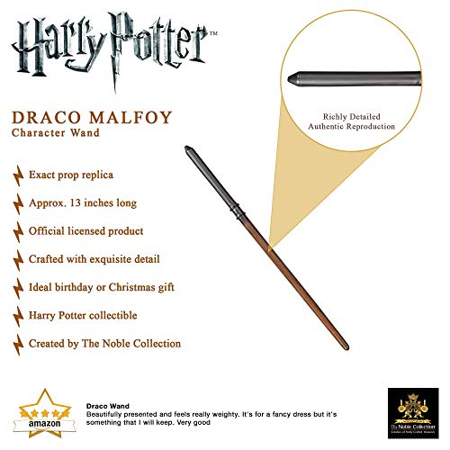 The Noble Collection Draco Malfoy Varita de personaje