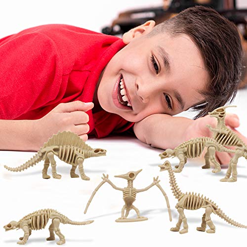 THE TWIDDLERS 48 Piezas Esqueletos Fósiles de Dinosaurios - Huesos de Dinosaurio Figuras | Educativo y Diversión