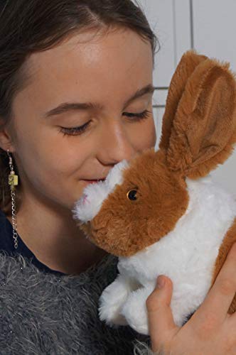 Think Gizmos Juguete Interactivo Tipo Conejito para Niños y Niñas de 3 4 5 6 7 8 años – Juguete Electrónico con Sonidos y Movimiento – Animales de Juguete Realistas Tipo Mascota de Peluche - TG813