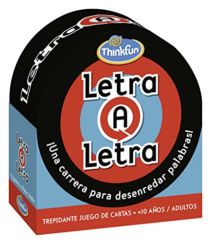 ThinkFun 76038, Letra a Letra, Juego de cartas,Versión en Español, Juego de Mesa, Edad recomendada 10+ , 300 Cartas