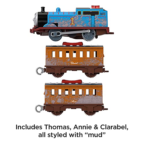 Thomas & Friends Fisher-Price Talking Thomas - UK English Edition, Tren de Juguete motorizado con Pilas con Frases y Sonidos de Personajes