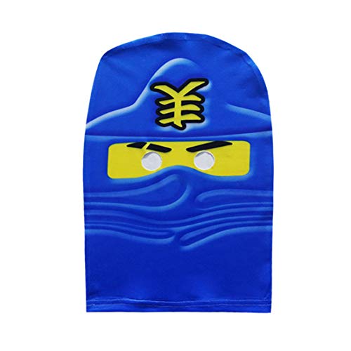 Thombase Disfraz de guerrero ninja para niños cosplay y fiesta de disfraces con arma, azul, Medium