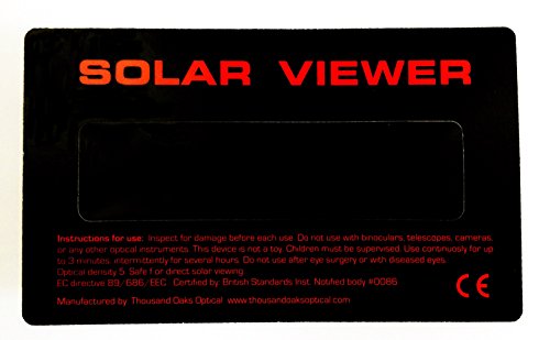 Thousand Oaks Optical Visor de Eclipse Solar (Paquete de 10) certificada por CE e ISO