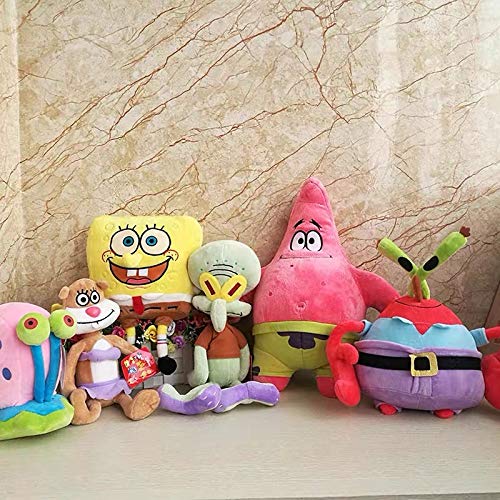 tianluo Peluches 1 Pieza De Bonitos Juguetes De Peluche Bob Esponja Bob Esponja/Patrick Star/Tentáculos De Calamardo/Eugene/Sheldon/Gary Muñeco De Peluche Juguetes Al Azar