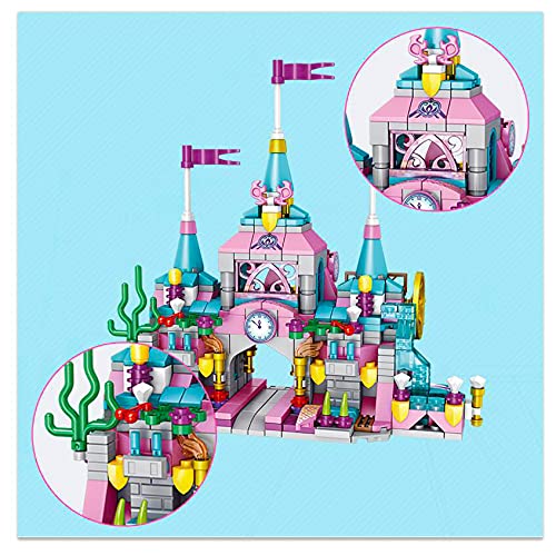 TINIBOLT Juego de Bloques de Construcción ,Rosa Princesa Castillo Palacio Juguetes de Construcción para 6 7 8 9 10 11 Años Niñas y Niños Regalo