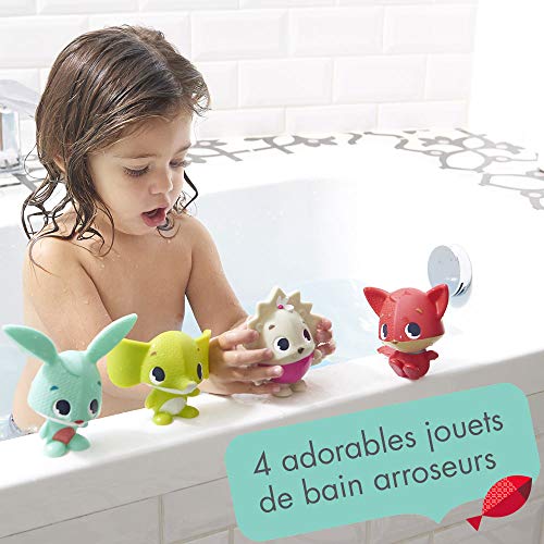 Tiny Love Juguetes baño bebé, 4 juegos flotante para el baño, sin BPA, juegos educativos que estimulan el desarollo del bebé