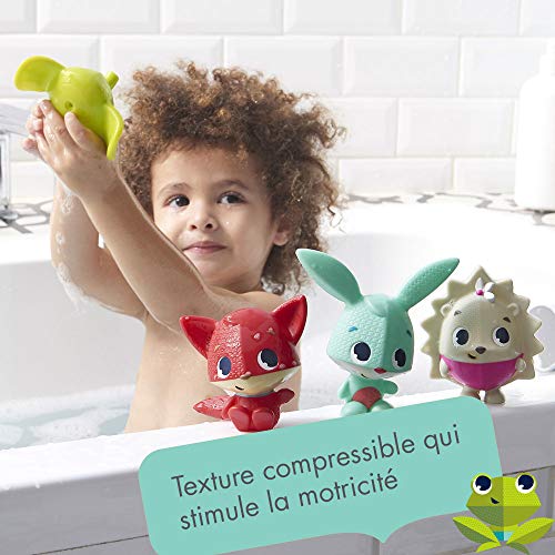 Tiny Love Juguetes baño bebé, 4 juegos flotante para el baño, sin BPA, juegos educativos que estimulan el desarollo del bebé