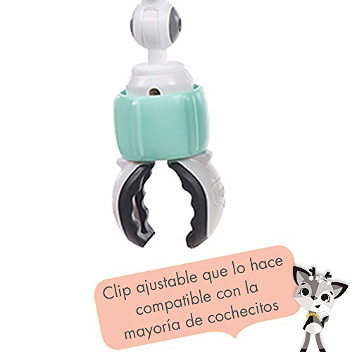 Tiny Love Sunny Stroll, Arco de Actividades con Juguetes Sonajeros, a partir de 0 Meses, Clip Ajustable apto para Cualquier Cochecito o Silla de Bebé, Magical Tales