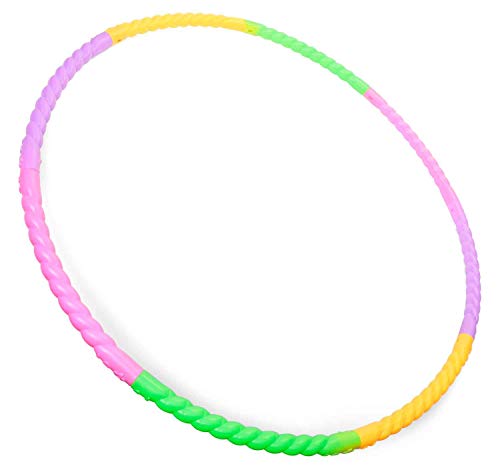 Tobar 21632 Hula Hoop para niños, para armar, a partir de 8 secciones de colores, diámetro 66cm y diámetro 75 cm