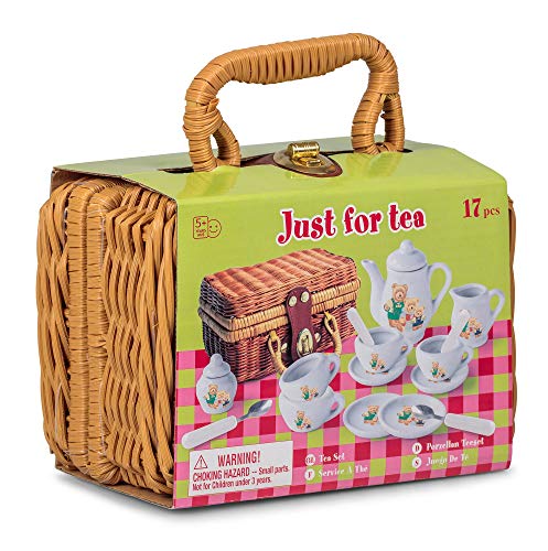 Tobar Picnic de Teddybear - Oso de Familia Mini Tea & Picnic Set del niño para los niños