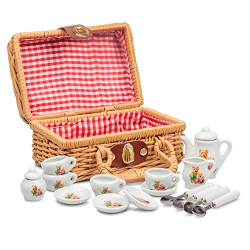 Tobar Picnic de Teddybear - Oso de Familia Mini Tea & Picnic Set del niño para los niños