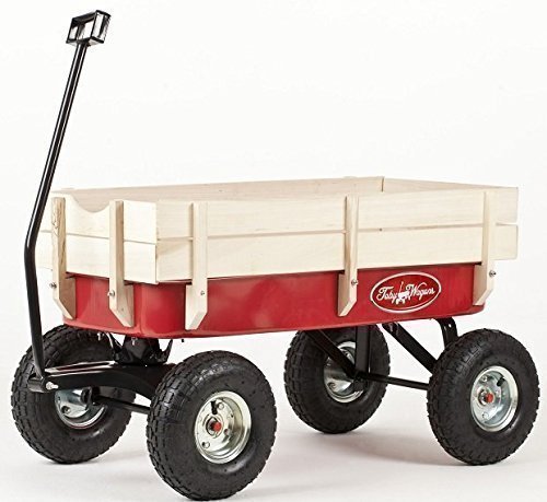 TOBY WAGONS - Carrito De Halar Todo Terreno Rosado - La mejor venta de Europa Carretilla para transportar niños y objetos, tire de remolque, Vagón, Carro, Retro, Nuevo,