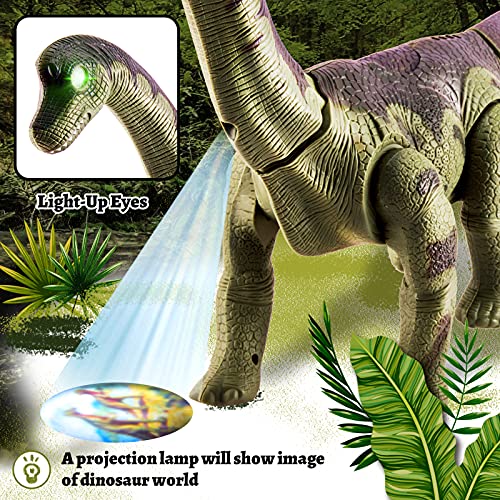 TOEY PLAY Dinosaurios Juguete Poner Huevo Braquiosaurio Figuras Proyección Caminar Dinosaurio Robot Educativo Regalos 3 Años Niños Niñas