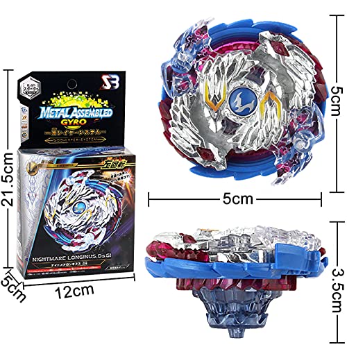 Tomicy Beyblade Burst Peonzas 2Pcs Conjuntos de Metal de Gyro 4D Peonzas Gyro Lucha Maestro Cadena Launcher con Estadio Infinity Nado Básico Duelos Conjuntos Regalo para Niños