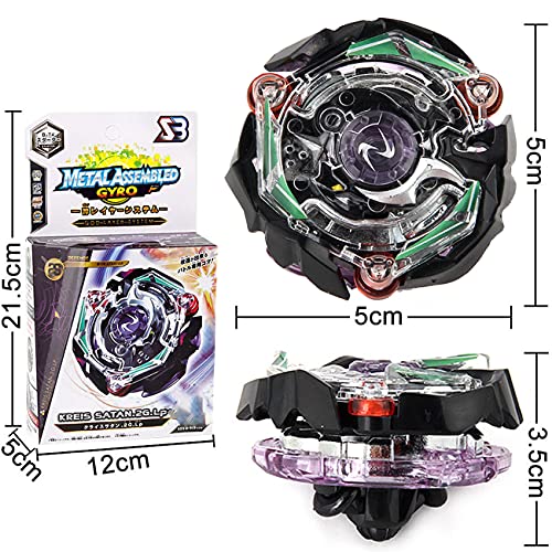 Tomicy Burst Peonzas Conjuntos de Metal de Gyro 4D Peonzas Gyro Lucha Maestro Cadena Launcher con Estadio Infinity Nado Básico Duelos Conjuntos Regalo para Niños 2Pcs