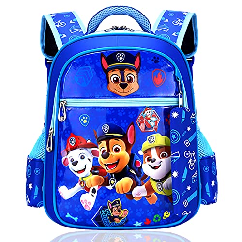 Tomicy Mochilas Infantiles Guarderia Mochilas Infantiles Patrulla Canina Bolsas Escolares De Dibujos Animados para Niñas Y Niños De 3 A 6 Años Azul