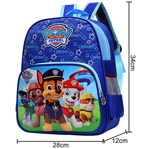 Tomicy Paw Patrol Mochilas Patrulla Canina, Mochila Infantil Colegio o Guarderia, Mochila Escolar Mighty Pups, Regalos para Niños Niñas Material Escolar para Niños