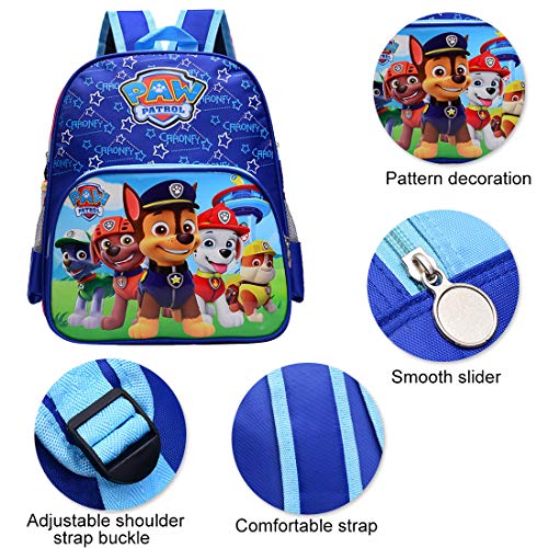 Tomicy Paw Patrol Mochilas Patrulla Canina, Mochila Infantil Colegio o Guarderia, Mochila Escolar Mighty Pups, Regalos para Niños Niñas Material Escolar para Niños