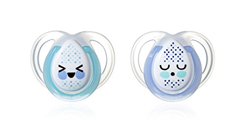 Tommee Tippee Night time - Chupetes para bebés entre 0 y 6 meses (pack de 2), modelos surtidos