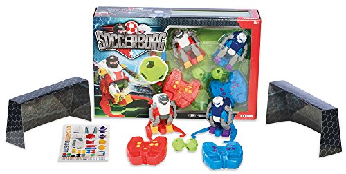 TOMY Soccer Borg Robot Juguetes para niños – Mando a LSM900LED Robot de Juguete a Partir de 6 años – Dos Fútbol Robot con Toren, Pelotas y Pegatinas para Personalizar