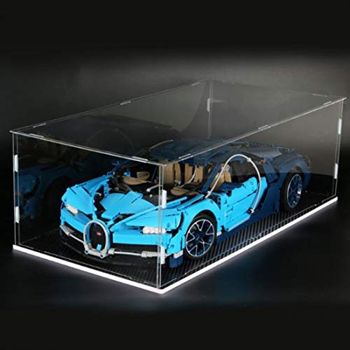 TONGJI Vitrina de Acrílico Compatible con Lego 42083 Technic - Bugatti Chiron, Vitrina A Prueba De Polvo (Modelo No Incluido)