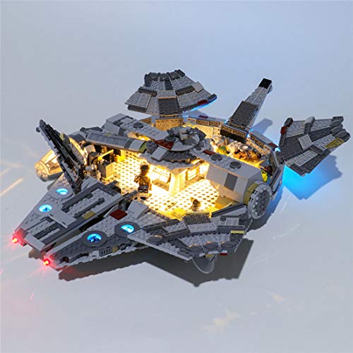 TopBau Juego de iluminación LED para barco espacial Lego 75257 Star Wars Milenario Falcon (sin kit Lego)