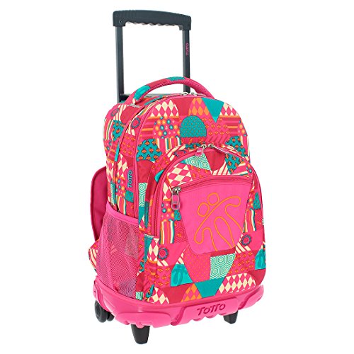 TOTTO Mochilas Escolares con Ruedas, Mochilas Grandes Infantiles Estampados - Mochilas