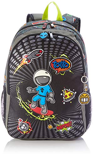 TOTTO Morral Cool Patch L Mochila, Niños, Negro