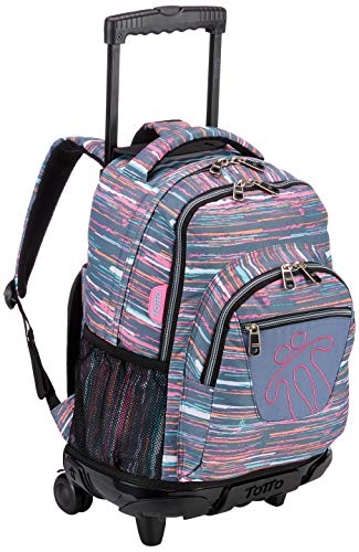 TOTTO Morral Rue Bomper Renglones Mochila, Mujer, Estampado, Talla Única