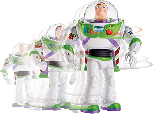 Toy Story 4 - Walking Talking Buzz Lightyear, figura con frases y sonidos - Idioma inglés (Mattel GDB92)