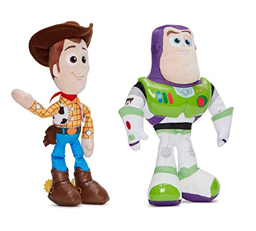 Toy Story - Pack 2 Peluches 11'80"/30cm Sheriff Woody, el Vaquero + Buzz Lightyear Calidad Super Soft