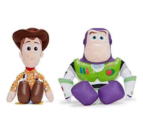 Toy Story - Pack 2 Peluches 11'80"/30cm Sheriff Woody, el Vaquero + Buzz Lightyear Calidad Super Soft