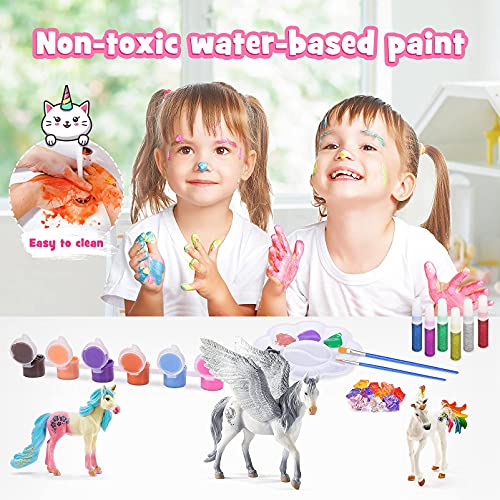 Toy zee Manualidades Niños 3 4 5 6 7 8 Años, Regalos Niños 3-10 Años Unicornios para Niñas Juguetes Figuras para Pintar Niños 3-10 Años Regalos Cumpleaños Niños 3-10 Años Kit Manualidades