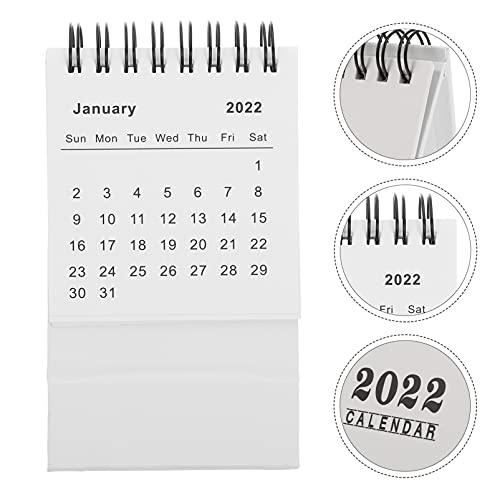 TOYANDONA 1 Pza 2022 Mensual Calendario de Escritorio Decorativo Bobina de Escritorio Organizador de Agenda Anual Colocación Portátil de Pie Flip Calendario