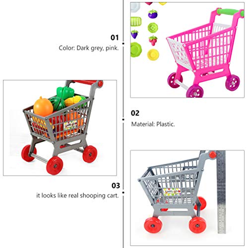 TOYANDONA 2 Sets Mini Supermercado Carretilla de Mano Mini Carrito de Compras Utilidad Carrito Modo Almacenamiento Juguete para Niños Niños