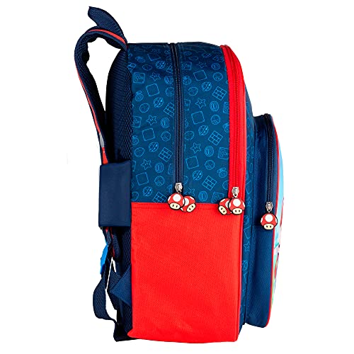 Toybags Bros Mochila Adaptable a Carro Super Mario y Luichi.31 X 42 X 15 CM, Multicolor, Grande (T434-830)