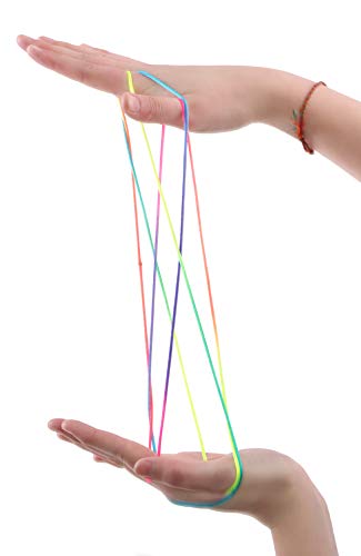 TOYLAND Cats Cradle - Magical String Art - Trucos Multicolores - Diversión clásica