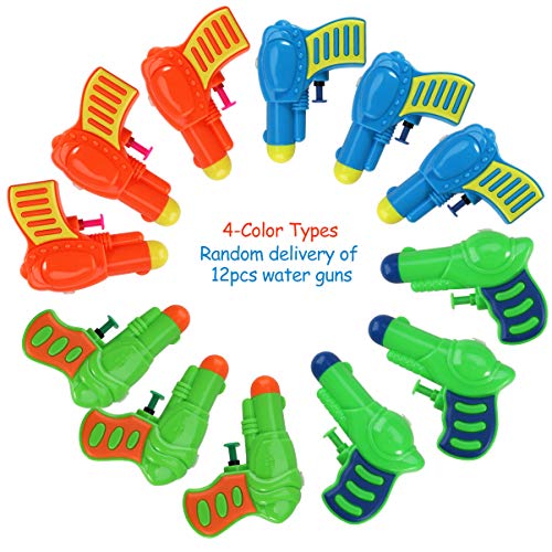 TOYMYTOY 12pcs Pistolas de agua plástico para niños juego (Color al azar)