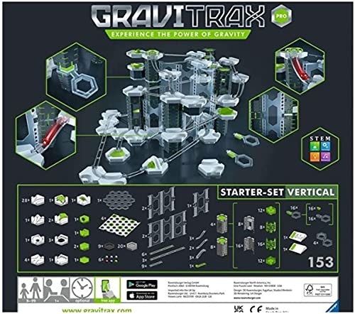 ToysWorld Gravitrax Pro - Juego de iniciación de GraviTrax Vertical Starter-Set con bolas de metal con ruta de bolas de metal y edición multilingüe con italiano