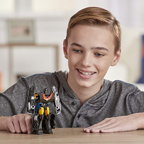 Transformers Bumblebee Cyberverse Adventures Action Attackers Warrior Class Stealth Force Hot Rod Figura de acción de fusión, Movimiento de Llamas fusión, 5.4 Pulgadas