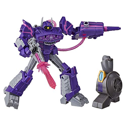 Transformers Cyberverse Deluxe Class Shockwave - Figura de acción Shock Blast Action Attack y Figura Build-A-Figure para niños a Partir de 6 años, 12,5 cm