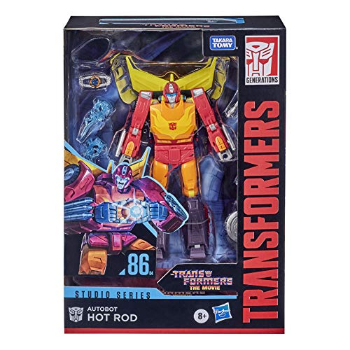 Transformers Juguetes Studio Series 86 - Figura de Autobot Hot Rod Clase Viajero 1986 película - 16,5 cm - Edad: 8+