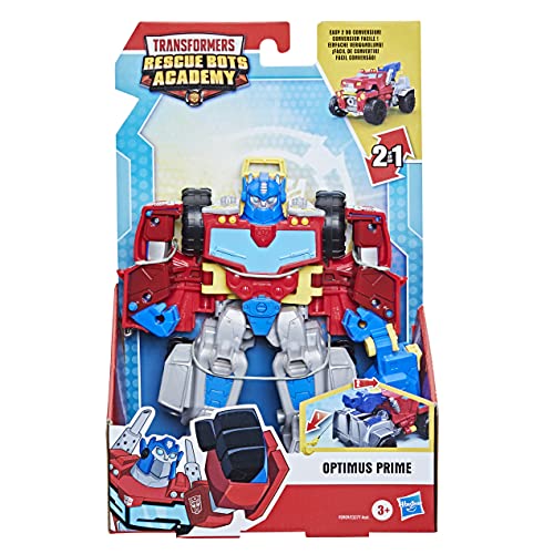 Transformers Rescue Bots Academy Optimus Prime - Figura Coleccionable de 15 cm, Robot Convertible para niños a Partir de 3 años