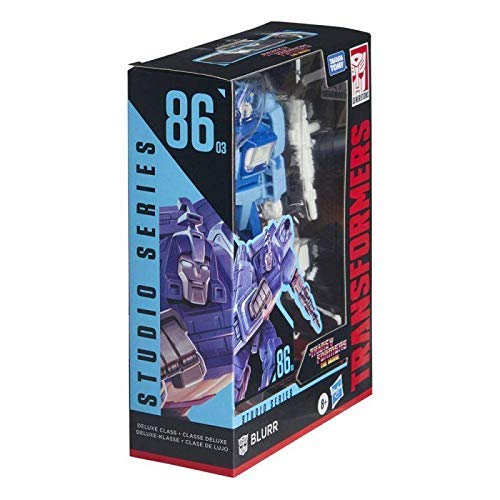 Transformers Toys Studio Series 86-03 Deluxe Class The Transformers: The Movie 1986 Figura de acción Blurr - Edades 8 en adelante, 4.5 Pulgadas