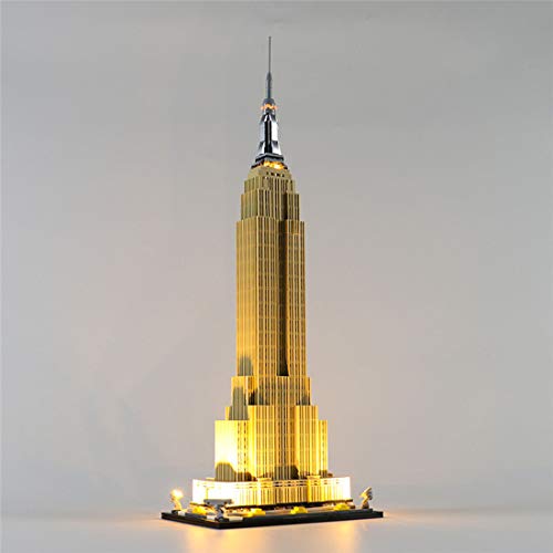 TRCS Set de iluminación LED para 21046 Architecture Empire State, USB y batería, compatible con Lego 21046 – sin juego Lego